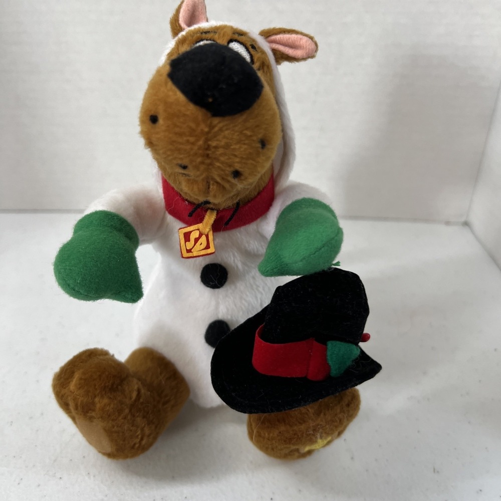 Christmas Gemmy Scooby Doo Mini Dancing Snowman Singing Plush Toy Works 7"